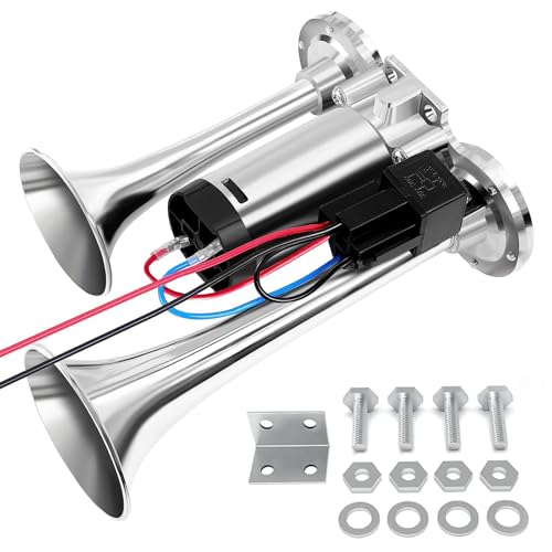 Car Horn, 600DB Air Horn Super Loud Car Horn, Double Tube Truck H...