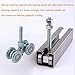 Dia 46mm Steel Double Wheel Rail Hanging Trolley Silver Sliding Track Roller Hanging Barn Door Rail Trolley Wheel H3-3 w/Nuts