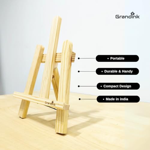Image of Grandink 12 Inch Wooden H-Frame Tabletop Easel Stand 12mm Thick (Pack of 1)