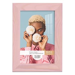 Renditions Gallery 4×6 inch Picture Frame Sunset Pink Wood Grain Frame, High-end Modern Style, Made of Solid Wood and High Definition Glass for Wall and Tabletop Photo Display