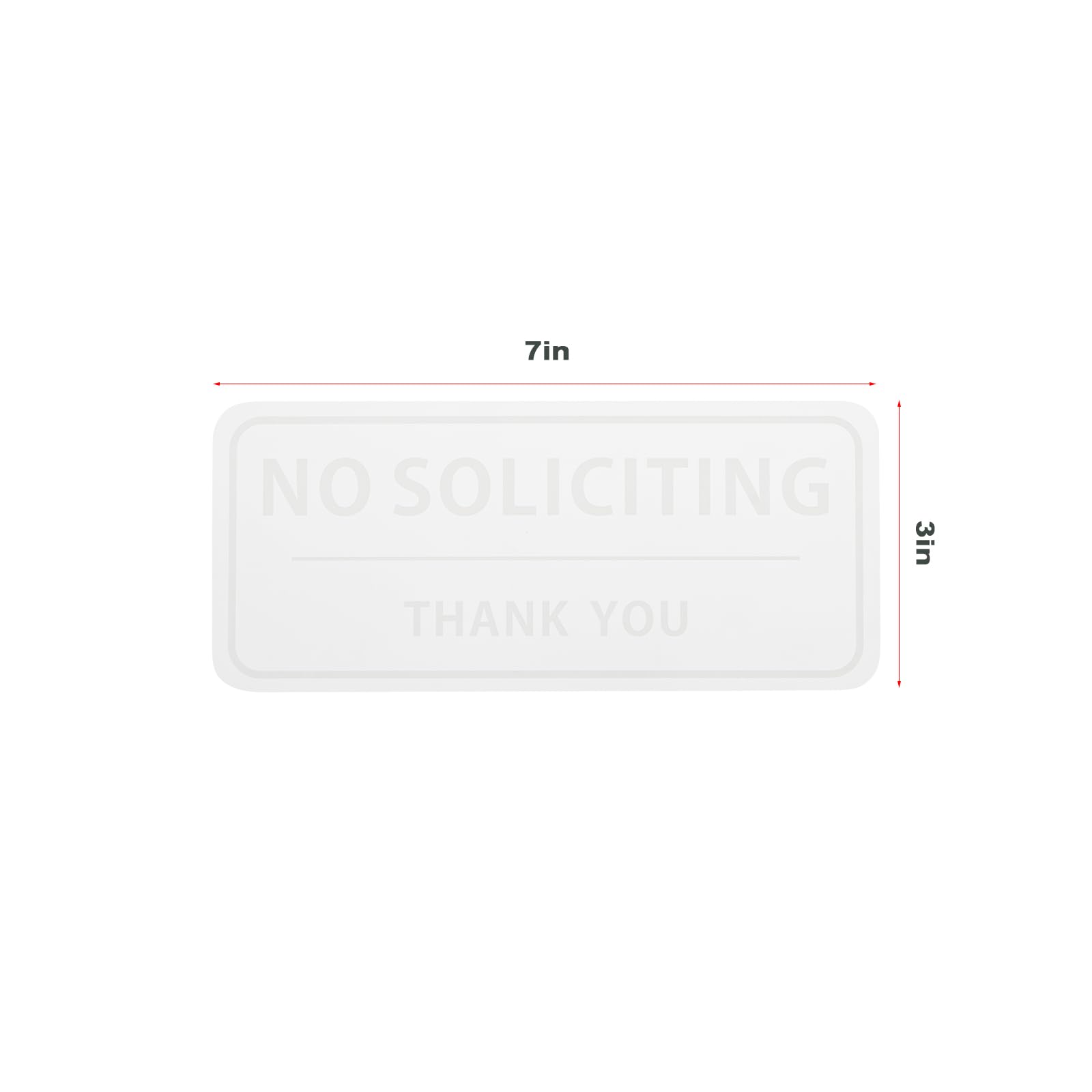 Briny River 5 Pieces No Soliciting Sign 3''x7'' Door Window Waterproof Sticker for Home Business Indoor Outdoor Glass Wall Clear - Image 4