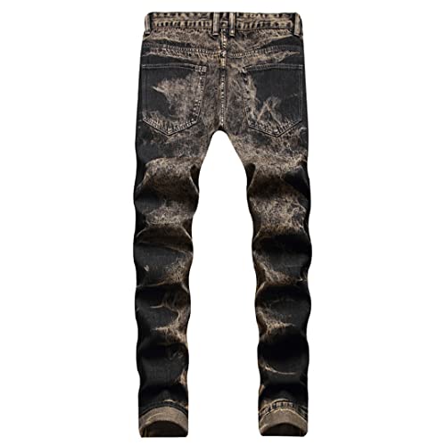 Mens Slim Fit Stretchy Jeans Pants Vintage Ripped Casual Straight Legged Skinny Jean for Men2
