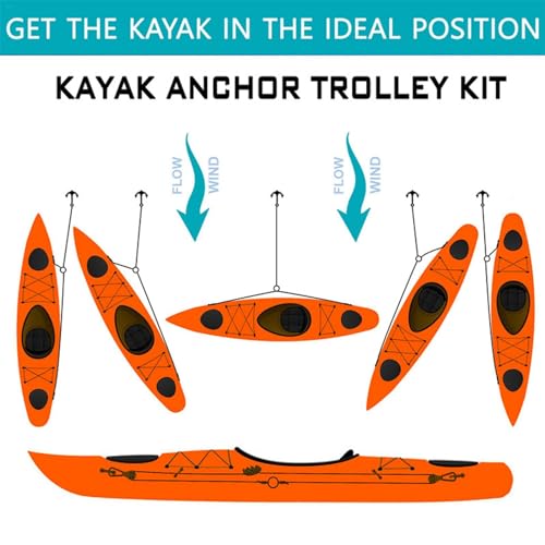 Kit d'ancrage pour kayak pour stabiliser la dérive du bateau