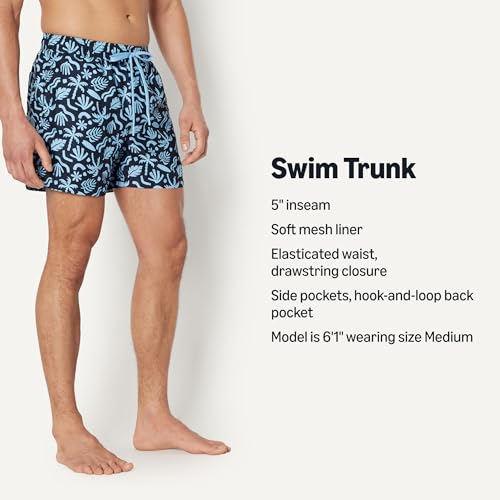 Image of Amazon Essentials Men's Swim Trunks with Mesh Lining, Pockets, Drawstring Closure