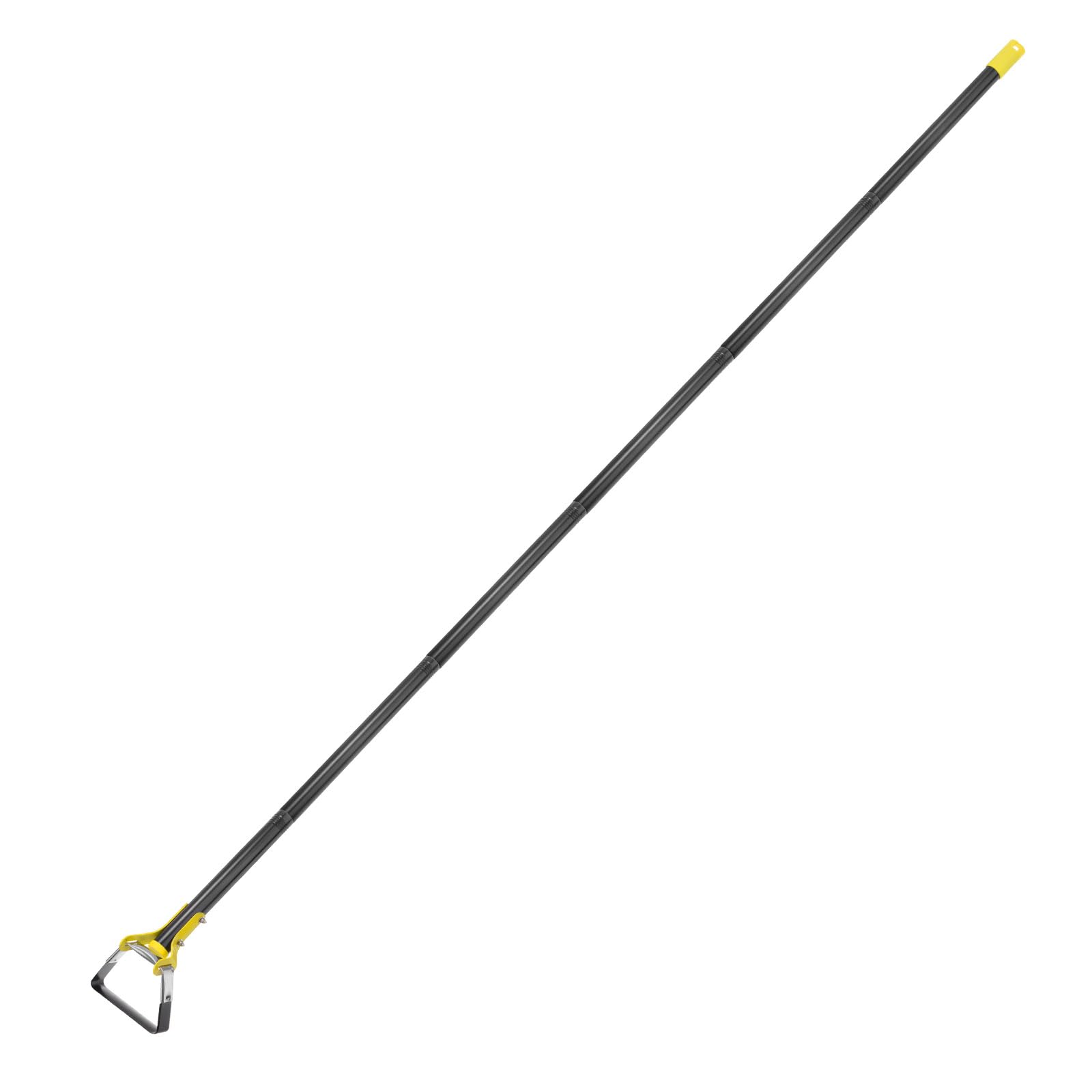 QUARKZMAN Hula Azada Jardín Herramienta 15-94" Ajustable Bucle Desmalezado Jardinería Azada Larga Manejar Mano Acción Maleza Herramienta para Jardín Deshierbe Siembra, Negro y Amarillo