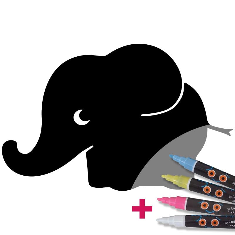 Tableau noir ardoise éléphant effaçable pour éviter les dessins sur le mur