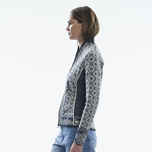 Dale Of Norway Christiania Cardigan - Sweaters For Women - 100% Skin Soft Merino Wool Cardigan - Form Flattering With Two-Way Zipper - Women’s Cardigan With Fine Detailed Patterns - 7 Color Options #TOP3