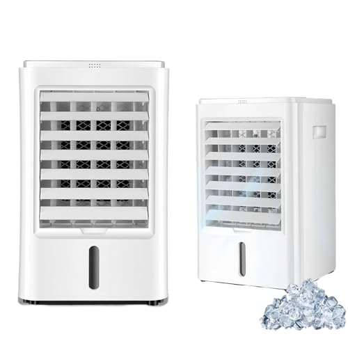 Glowdora Mini Aire Acondicionado para Caravana, Ventilador Portátil, Enfriador De Aire Evaporativo con 3 Velocidades, Aire Acondicionado para Autocara...