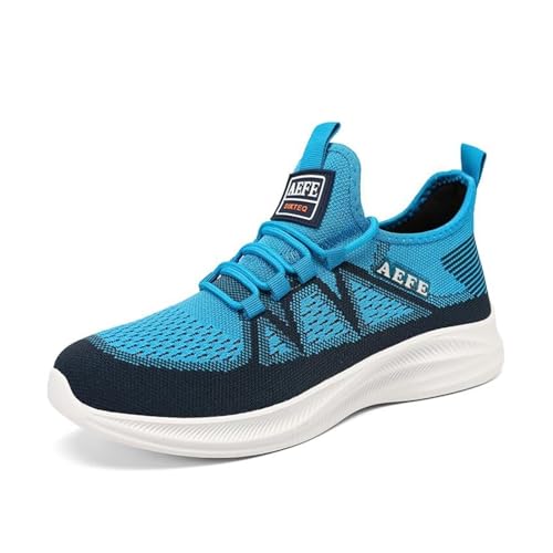 Men's Bowling Shoes, Breathable Upper, Universal Sole for Comfort and Breathability Red Fashionable Outdoor Shoes (Color : Blue, Size : 9.5)