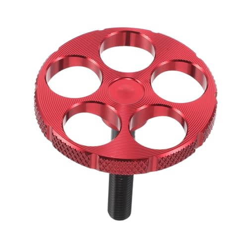 Manillar de aluminio rojo de cinco lados BESPORTBLE para bicicleta de carretera