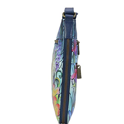 Image of Anuschka Women's Leather Crossbody Bag - Hand-Painted Genuine Leather Handbag with Adjustable Strap for Everyday Use - 550