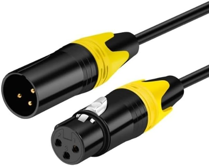 Oksijen Bakır XLR Erkekten Dişi Kablo, Kayıt ve Canlı Etkinliklerde Mikrofonlar, Hoparlörler ve Amplifikatörler için İdeal (10m kırmızı) - Görsel 4