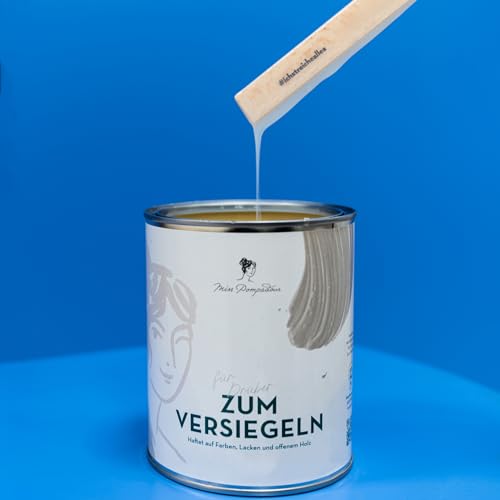 MissPompadour Klarlack matt 1L für Innen - Parkettlack, Holzlack farblos - Klarlack für Holz, Treppen, Parkett - Versiegelung für Kreidefarbe, Möbelfarbe, Möbellack - PU-Acryllack transparent