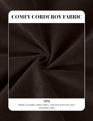 Yeokou Womens Baggy Wide Leg Pants Casual Corduroy Elastic Waist Harem Trousers with Pockets4