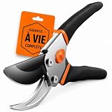 VOTREK® Sécateur de Jardin Bypass 21,5 cm – avec Lame SK5 & Ressort Scellé pour Mains Fragiles, Secateur et Ciseaux de Jardinage pour Rosiers, Arbres Fruitiers et Branches, Cadeau, Cisailles à gazon