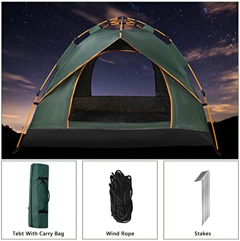 Qisan Hydraulic Dome Tent Canopy for Camping Automatic Waterproof Tents 3-4 Person Canopy Easy to Set up and package