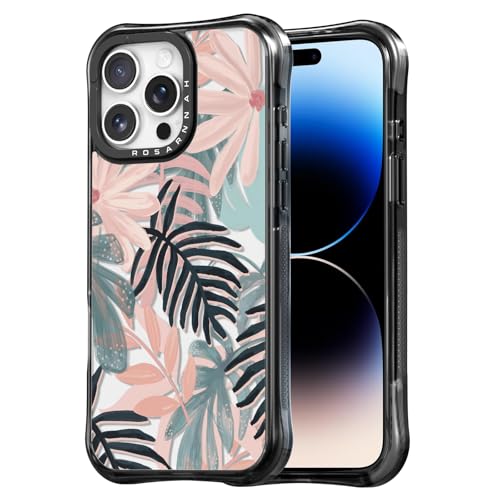 Rosarnnah for iPhone 14 Pro Case Aesthetic Black, Palm Tree