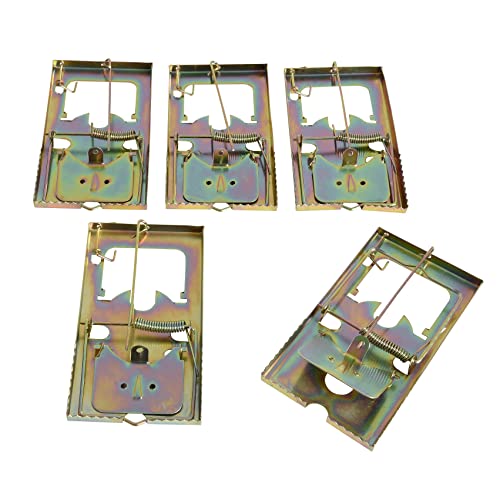 ESTEXO Rattenfalle Mäusefalle Schlagfalle 5er Set Nagetierfalle Köderfalle Metall Falle