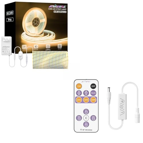 Tira de LED COB MIWISE 10m 2700K Dimmable con Control Remoto miniatura 1