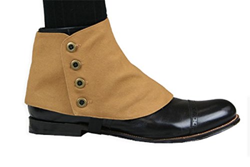 Historical Emporium Men's Premium Cotton Canvas Button Spats
