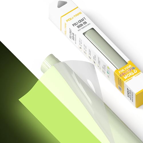 Film de transfert pour textiles POLI-FLEX LUMINOUS thermocollant phosphorescent blanc 30x61cm