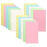 A6 Notizbuch Zusatzpapierfarbe 6-Loch 150-Blatt-Zusatzpapier-Zusatzblock enthält drei Papiersorten: Raster, Linie und Rohling für Notebooks mit 6-Loch-Binder (Ohne transparente Abdeckung)