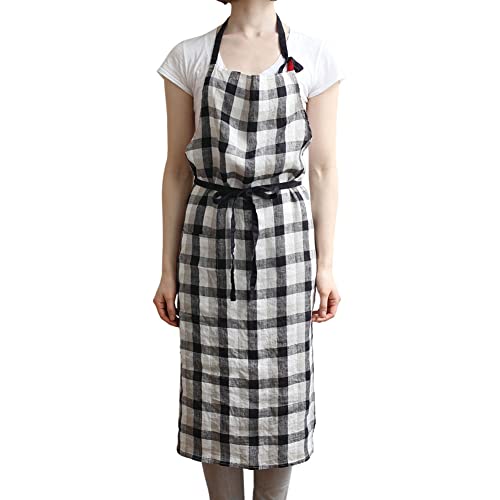 [Lino e Lina] リーノエリーナ エプロン フルエプロン マノン Manon A601 ケイト レディース メンズ キッチン 無地 リネン 麻 シンプル ロング丈 ギフト プレゼントのサムネイル