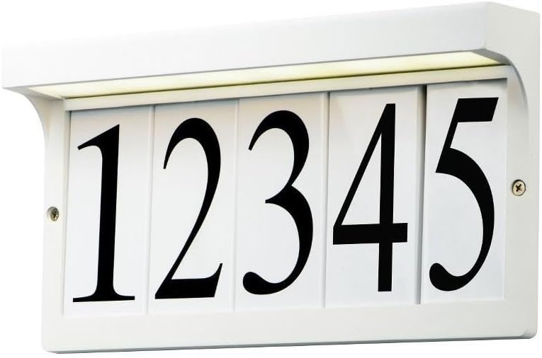 Address-12.5-3W 1 LED Light Frame-7 inches high-White Finish