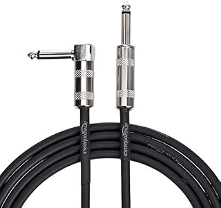 Amazon Basics 6.35 mm Right-Angle Instrument Cable - 6.1 m (Black)