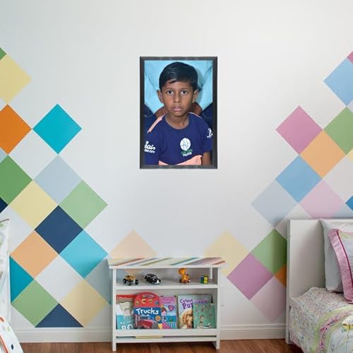 Image of Chitransh Customized Wall Mount Rectangular Photo Frames,Personalized Print,Black Wooden Frame,Customised Gift For Anniversary, Birthday, Wedding, Couples (Size 10x14 inch)