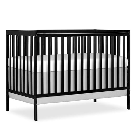 Dream On Me Synergy 5-in-1 Convertible, Crib, Black