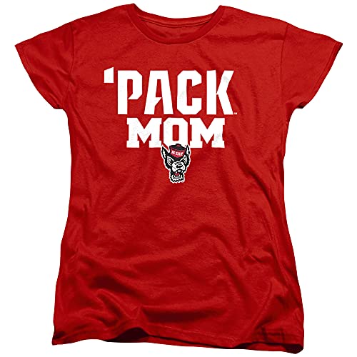NC State Wolfpack Official Mom Women's T Shirt,Red, X-Large
