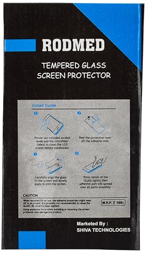 Image of HD Tempered Glass Screen Protector Compatible For Realme C21Y, Realme C21 With Edge To Edge Coverage And Easy Installation Kit