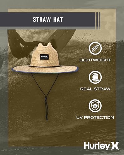 Image of Hurley Men's Straw Hat - Bayside Lifeguard Straw Sun Hat