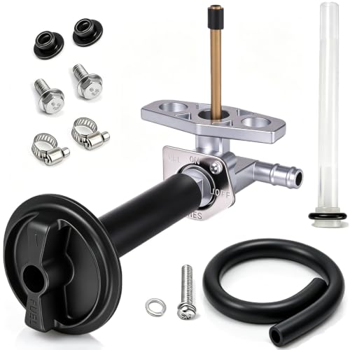 Fuel Valve Petcock for Honda Recon 250 350 400 420 Foreman 400 450 500 Rubicon 500 TRX500FA for Honda TRX250 TRX350 TRX400 TRX420 TRX450 TRX500 Shutoff Tank Switch Cock Lines Lever Screw 16950-HN8-003