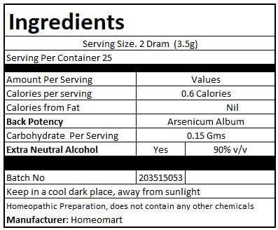 Miniatura 7 de Homeomart.com Arsenicum Album - Pellets de homeopatía (píldoras) de potencia 30C, paquete de 3