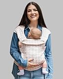GROWNSY Baby Carrier Newborn to Toddler, Cozy Baby Wraps Carrier, Ergonomic Baby Carrier with Head Support, Tweed Pink
