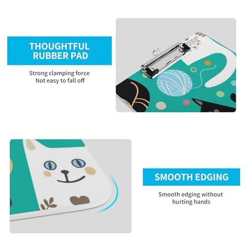 Porte document avec clip A4 chaton noir sous forme de planchette rigide de bureau - 6