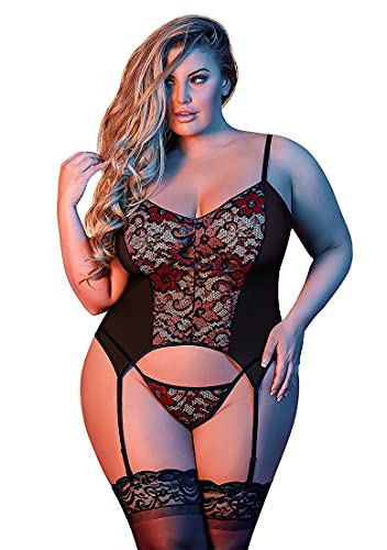 Magic Silk String et porte-jarretelles Noir 102 g pour femme