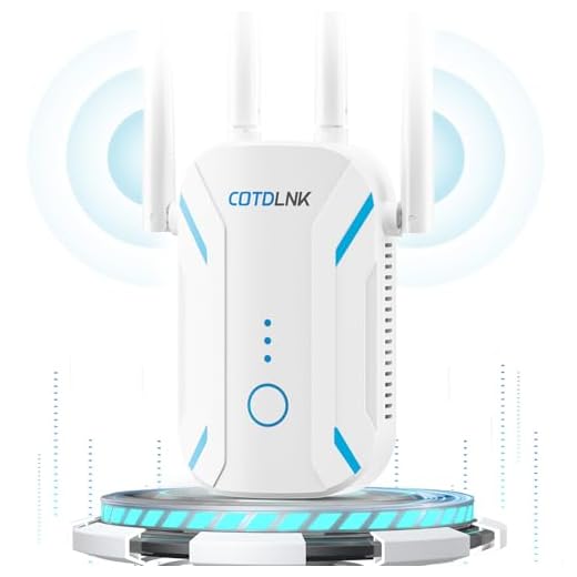 COTDLNK 2024 Ripetitore WiFi Potente per Casa Amplificatore WiFi 1200Mbps 5GHz e 2.4GHz Dual Band Extender WiFi Potente con WPS, Configurazione Facile, Spina UE