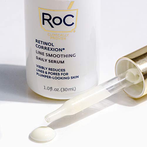 Roc Retinol Correxion Pore Refining Line Smoothing Serum, Daily Anti-Aging Wrinkle Treatment With Squalane, Skin Care For Fine Lines, Dark Spots, Post-Acne Marks, 1 Fl Oz #TOP6