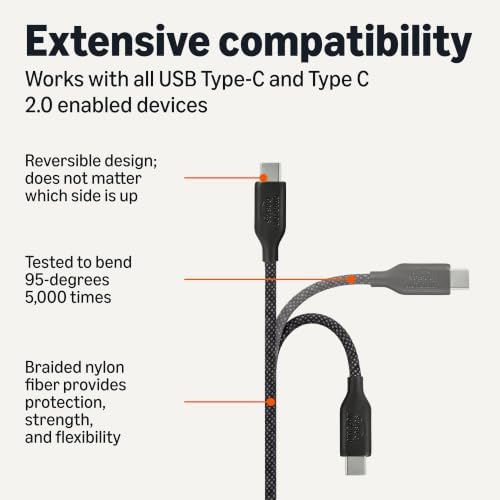 Amazon Basics 60W USB-C to USB-C Fast Charging Cable, 3/3/6/6/10FT, 5-Pack — 사진 4