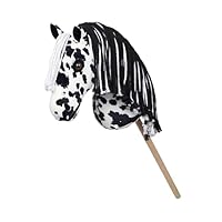 LeMieux Hobby Horse Dakota - Black and White Appaloosa - Realistic Head - Perfect for Kids
