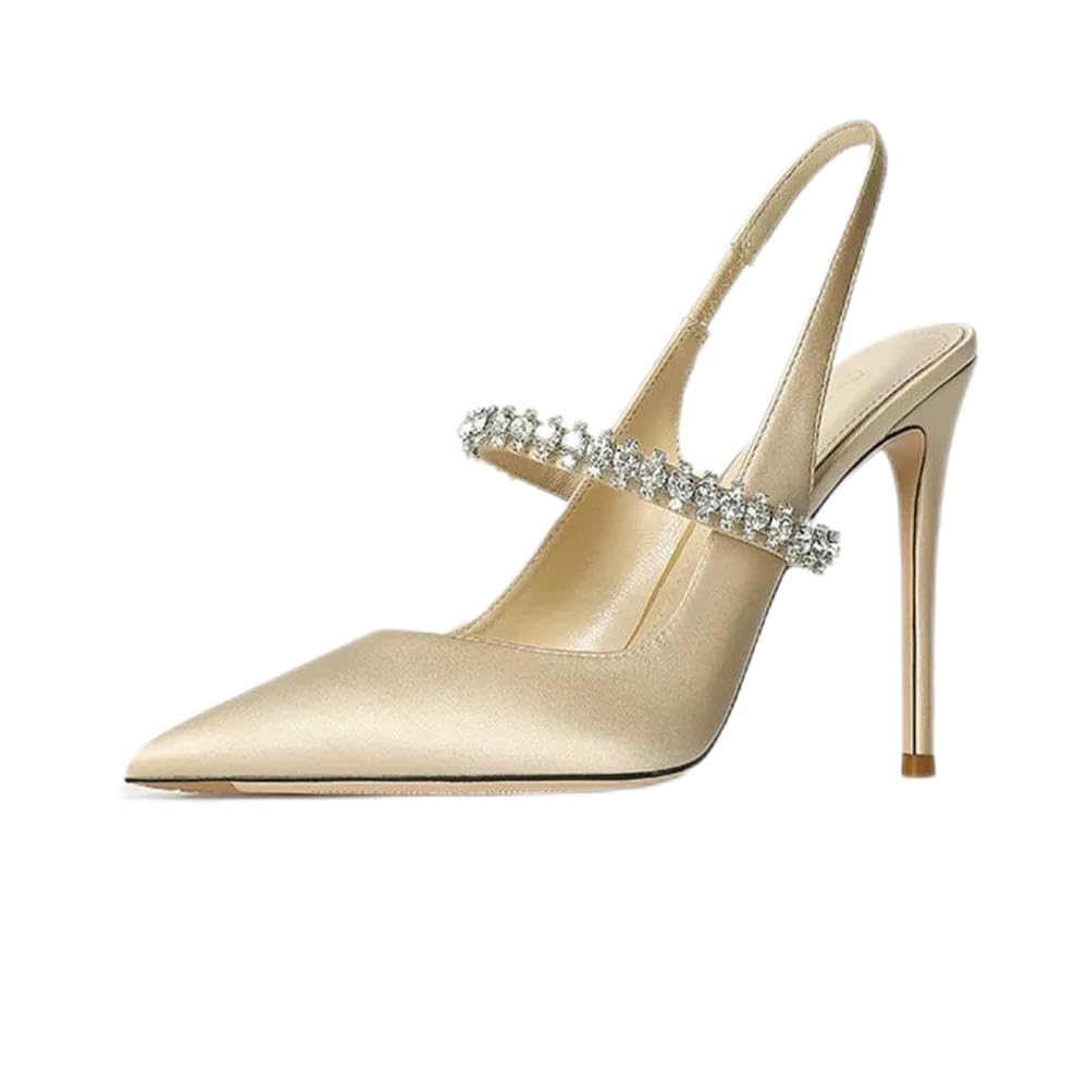 SYJYM Chaussures à talons hauts pointus avec bandeau et sandales pour femme