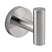 Woooow Modern 304 Stainless Steel Single Prong Round, Wall Robe Hook Brushed Nickel, 1-pack