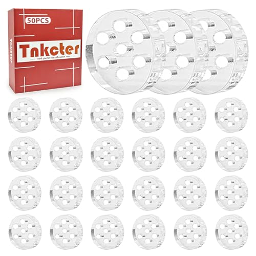 50-Pack 8mm High Borosilicate Glass Screens with 7 Honeycomb Holes Reusable and Easy to Clean Includes Storage Box