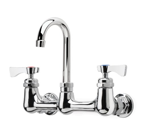 Krowne Royal Series 8" Center Wall Mount Faucet, 6" Gooseneck Spout, 14-801L #TOP25