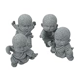 Conception inspirante : la statue de moine kung-fu incarne la sagesse et la force, ce qui en fait une figurine de bouddha décorative significative pour les maisons en quête d'inspiration spirituelle et d'énergie positive, ornement de statue de bouddha, statue de moine de bouddha