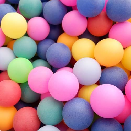 Tokaneit Bolas de ping pong de cores misturadas, 40 peças bolas de ténis de mesa coloridas, bolas coloridas de ténis de mesa, para jogos caseiros, presentes, decorações artesanais