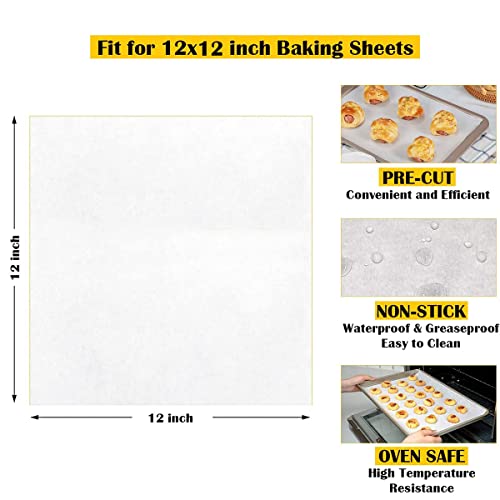 100Pcs Parchment Paper Sheets 12 X 12 Inch For Ninja Air Fryer Oven, Nonstick Sheet Pan, Roast Tray, Basket Liner For Bottom Food-Safe Baking Parchment Mat For Ninja Foodi Sp101 Sp201 Sp301 #TOP1